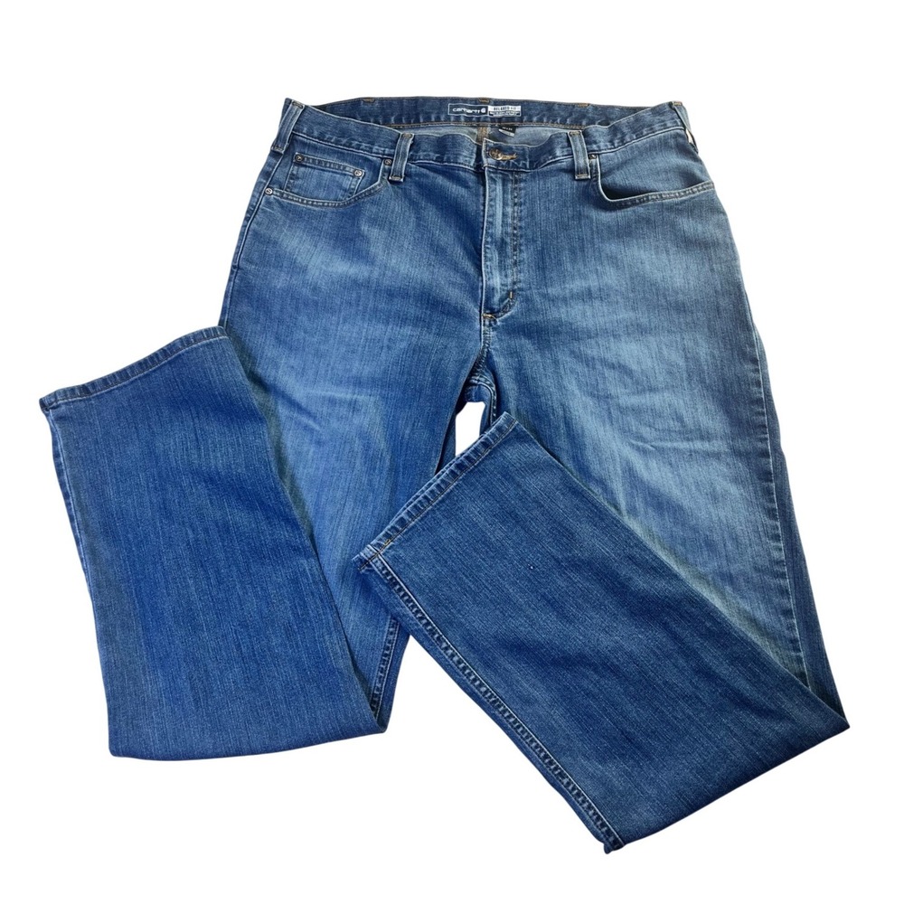Carhartt Rugged Flex Relaxed Fit Straight Leg Jeans Blue Denim 38x34 Workwear